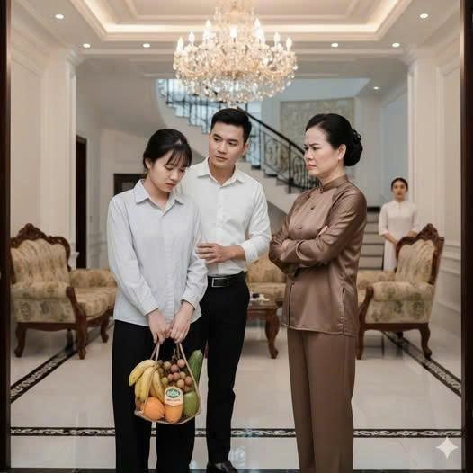 Cô gái nghèo chỉ mang giỏ hoa quả tới nhà bạn trai ra mắt, ai ngờ bị mẹ bạn trai tỏ thái độ