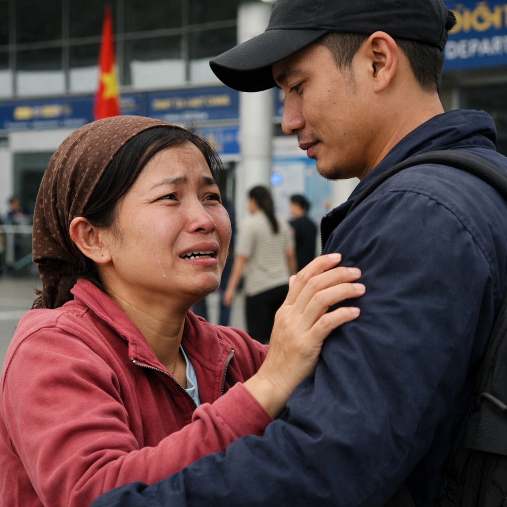 Vợ bán rau vay 300 triệu cho chồng đi XKLĐ, ở nhà ăn cơm với nước mắm để trả n/ợ