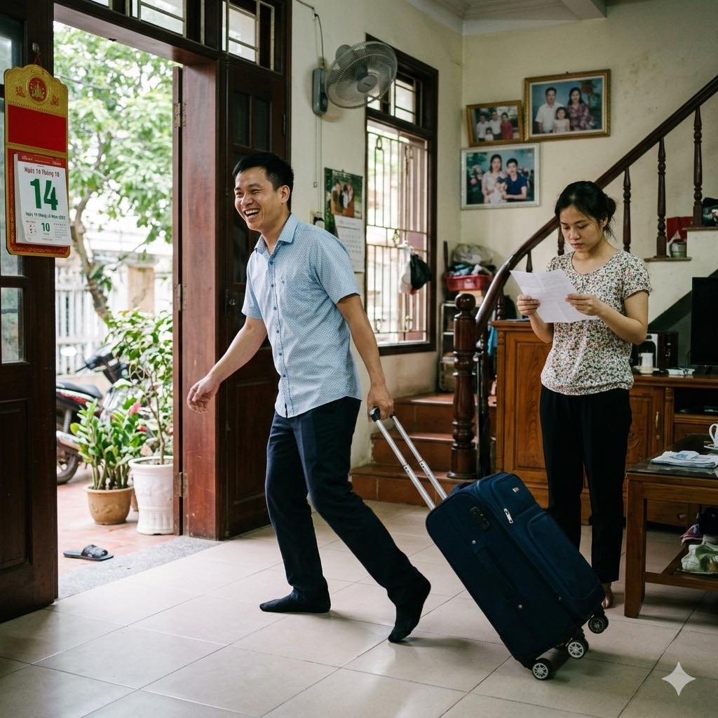 Chồng để lại lá đơn ly hôn cho vợ rồi hí hửng kéo vali mang theo 4 tỷ tiền mặt sang nhà bồ ở