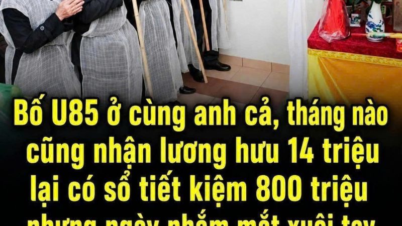 Bố U85 ở cùng anh cả, tháng nào cũng nhận lương hưu 14 triệu lại có sổ tiết kiệm 800 triệu nhưng ngày nhắ;;m mắt xu;ôi tay, chị dâu đi khắp nơi vay tiền lo đám hiếu: