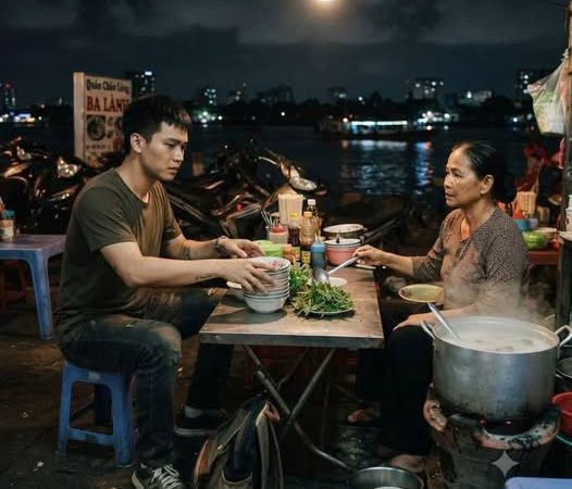 Mãn h/ạn t/ù trở về, chàng trai trẻ đi xin việc ở đâu cũng bị khước từ vì quá khứ. Chỉ có bà chủ một quán cháo nhỏ ven sông thương tình nhận anh vào làm