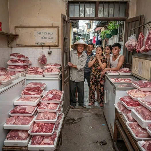 Vậy nên chuyện gì “lệch nhịp” một chút cũng thành đề tài bàn tán, huống gì chuyện ông Cụ Lãm — bảy mươi hai tuổi, mắt còn tinh, lưng vẫn thẳng — ngày nào cũng mua hai chục ký thịt