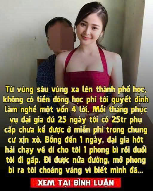 Từ vùng sâu vùng xa lên thành phố học, không có tiền đóng học phí tôi quyết định làm nghề một vốn 4 lời. Mỗi tháng tiếp 10 vị “kh:ách V.IP”