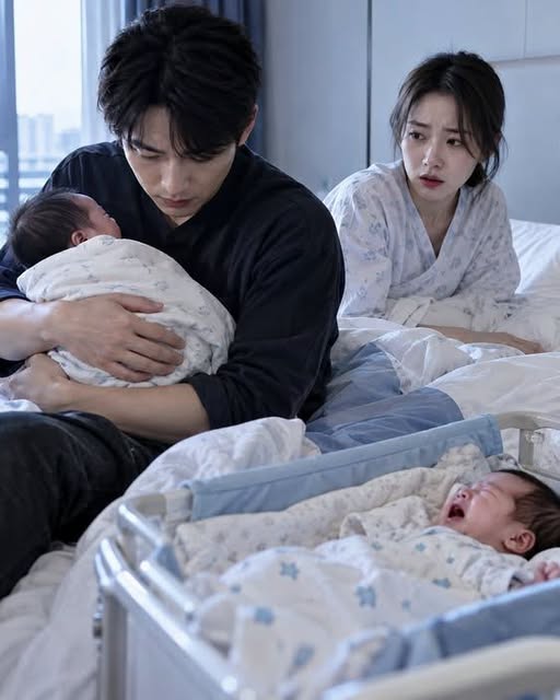 Tôi sinh một cặp song sinh, nhưng chồng tôi chỉ bế đứa lớn.