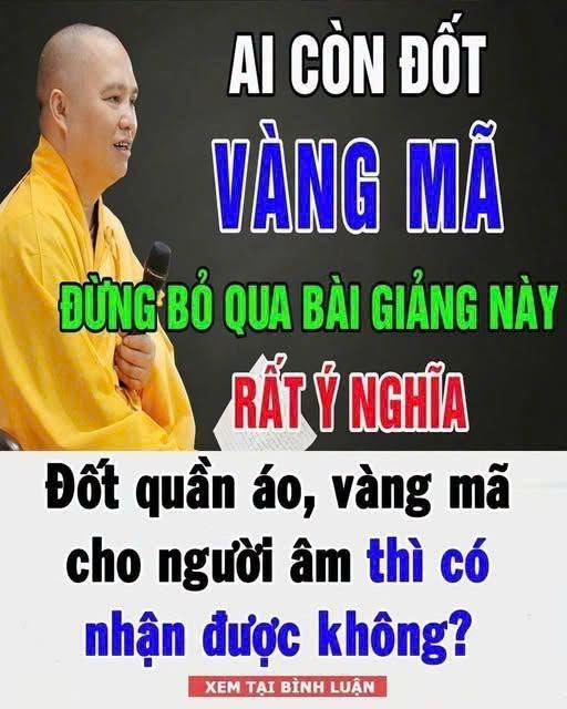 Đ.ốt vàng m;ã có gửi tới người đã khuất?