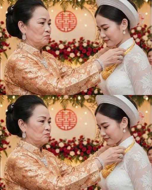 Ph.át hi;ện thông gia đưa cái kiềng vàng g/iả để trao cho con trong đám cưới, mẹ cô dâu có màn đáp trả cao tay khiến cả rạp cươí ná;o lo;ạn
