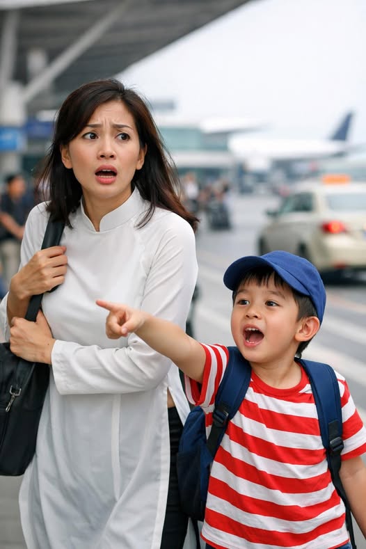 Khi đứa trẻ nói ‘con thấy bố’ trong sân bay, mẹ phải đối mặt với gì?
